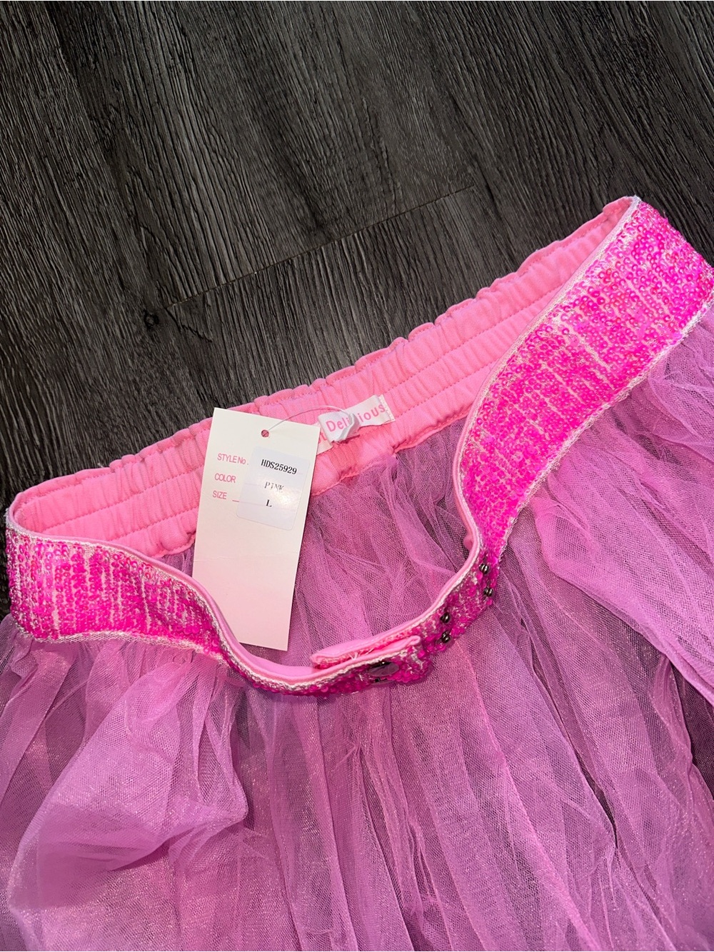 Delicious Pink Layered Tulle Maxi Skirt - Picture 3 of 3
